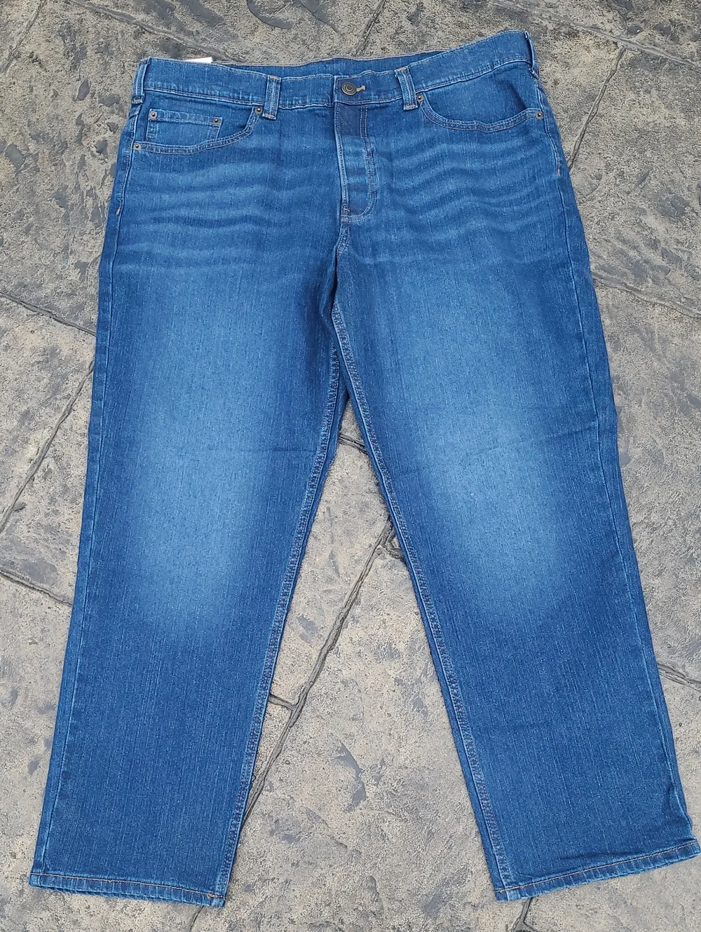 NWT! Sonoma Adaptive Mens 38 x 30 expandable waistband hook & loop fly blue Jean
